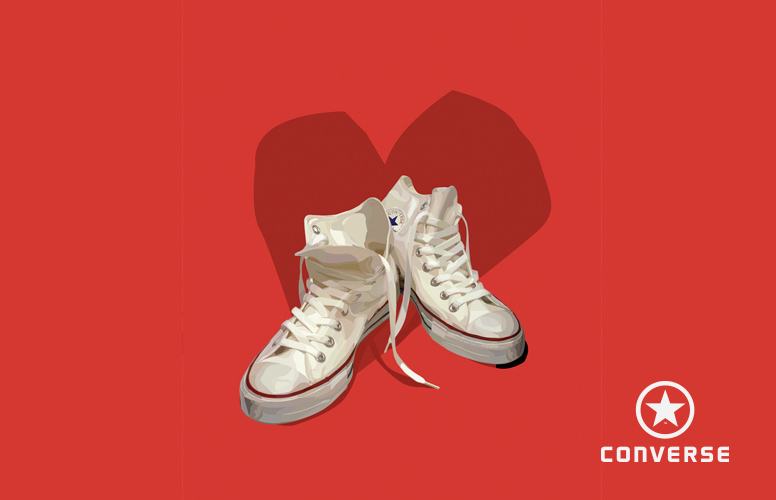 White Converse Shoe